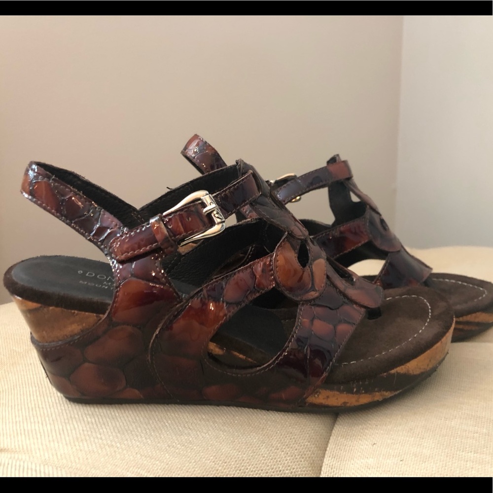 Donald J Pliner croc wedge